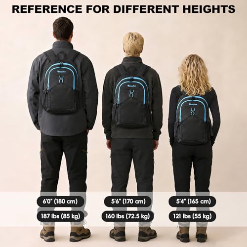 Seektop 15L Small Lightweight Hiking Backpack for Men Women Foldable Packable UltraLight Daypack for Travel Daily Outdoor - color: Black