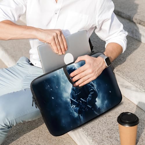 14 15 15.4 15.6 inch Laptop Handle Bag Computer Bag, Pouch Holder Notebook Sleeve Cover Soft Case Compatible for Dell,Lenovo,Toshiba HP, Asus Notebook-Handsome Sniper - color: Handsome Sniper