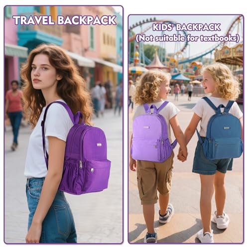 AOTIAN Lightweight Small Hiking Backpack for Women - Durable Water-Resistant Daypack for Travel, Camping & Outdoor Adventures - color: Purple-small