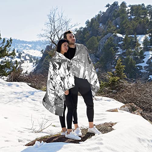 QIO CHUANG Emergency Mylar Thermal Blankets -Space Blanket Survival kit Camping Blanket (4-Pack). Perfect for Outdoors, Hiking, Survival, Bug Out Bag ,Marathons or First Aid 1