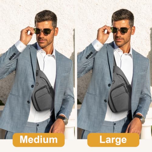 Pritent Crossbody Bags for Women Men Sling Bag Backpack Shoulder Bag - color: Light Grey, size: Large