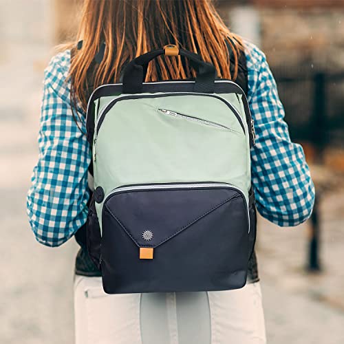 Hap Tim Laptop Backpack, Travel Backpack for Women,Work Backpack, Nurse Backpack, Teacher Backpack, Carry on Backpack(7651-GB) - color: Green Black