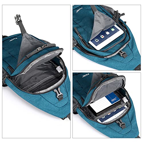 G4Free Sling Bag for Men and Women, RFID Blocking Crossbody Bag, Lightweight Sling Backpack for Travel, Hiking, Walking and Daily Use - color: Navy Blue