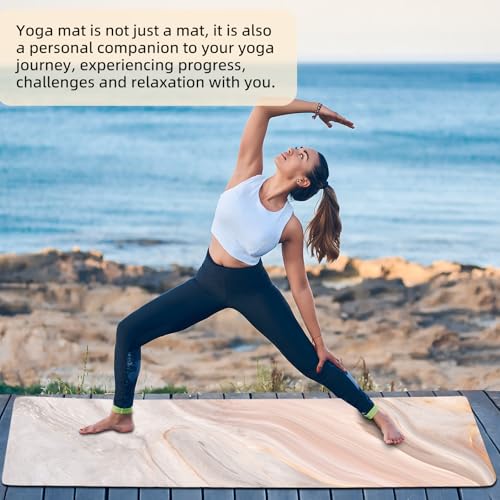 FOLAI Extra Thick Yoga Mat 6mm,pilates mat thick - Non-Slip Exercise Mat for HIIT, Pilates & Home Workouts & Workout with Free Carry Strap - color: Khe Sanh