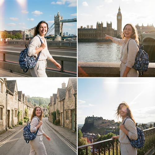 Pealwel Mini Backpack Purse for Women,Small Nylon backpacks for Ladies Backpacks Women Anti Theft Travel Bag (Mini Rose) - color: Mini Rose