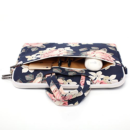 canvaslife White Rose Laptop Bag, 14-15.6 Inch | Shoulder Messenger - color: White Rose