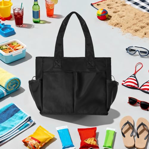 Odoland Soft Cooler Bag – Leakproof Insulated, Collapsible for Beach, Camping - color: Black