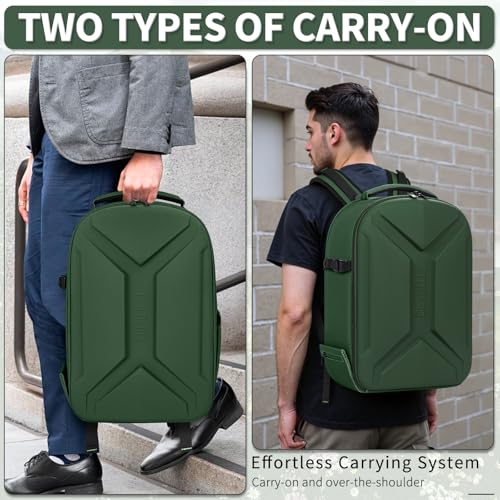 Camera Backpack, Hardshell DSLR Photography Camera Bag with Rain Cover, Waterproof Hard Shell Camera Case with Tripod Holder & 15.6" Laptop Compartment Compatible with Canon/Nikon/Sony/DJI Mavic Drone - color: Green