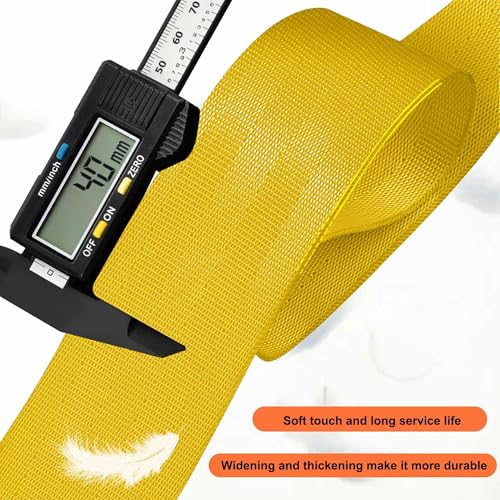 ZINZ 60 Inch Shoulder Strap with Removable Ultra-Thick Pad, Adjustable Buckles Shoulder Crossbody Strap for Luggage Bag - color: Yellow
