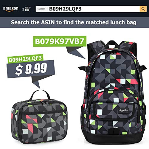 rickyh style School Backpack Travel Bag for Men & Women Lightweight College Back Pack with Laptop Compartmen - color: 04new Grey & Green