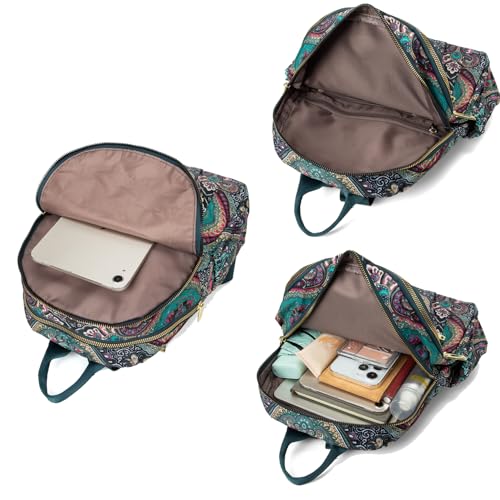 Pealwel Mini Backpack Purse for Women,Small Nylon backpacks for Ladies Backpacks Women Anti Theft Travel Bag (Bohemian) - color: Bohemian