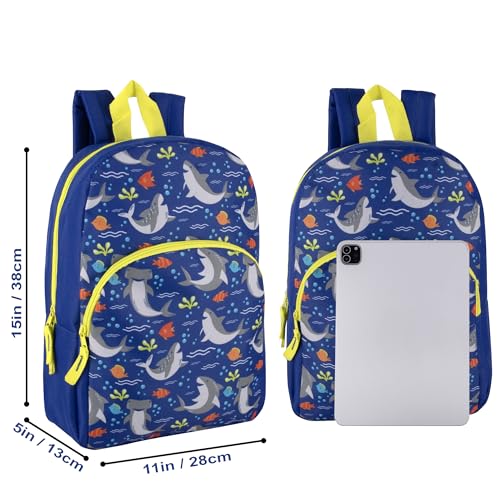 Trail maker Wholesale Kids Backpacks for Boys, Girls Bulk Backpacks 24 Pack with Fun Patterns, Adjustable Padded Straps - color: Male Fantastic Creature Prints