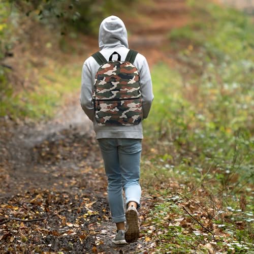 Trail maker 17 inch Backpack for Travel & Commute, Zippered Front & Mesh Side Pockets, Padded Straps - color: Camo Cool