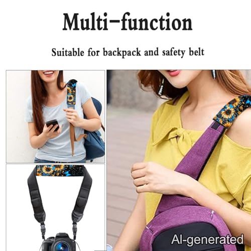 Dreaweet Soft Seat Belt Cover Pad Sunflower Butterfly Seatbelt Covers Car Accessories for Men Boys,Car Seat Belt Covers for Adults Kids - color: Sunflower Butterfly