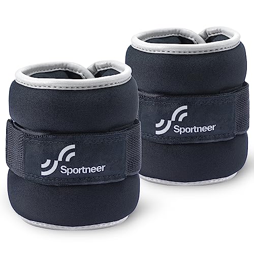 Sportneer Ankle Weights & Wrist Weights-0.5 1 2 3 4 5 Lbs Set of 2 for Men Women Kids Strength Training Arm and Leg Weights Set Comfortable and Soft Perfect for Dancing Running Walking Fitness Workout