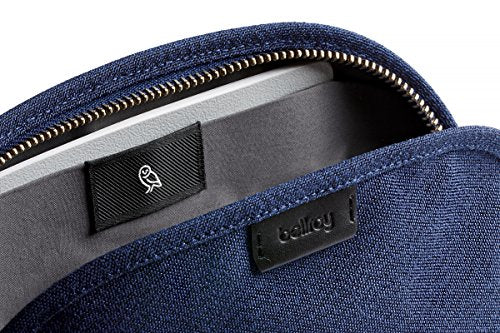 Bellroy Classic Pouch, Everyday kit, Leather and Woven Fabric (pens, Cables, Cosmetics, Personal Items) - color: Ink Blue
