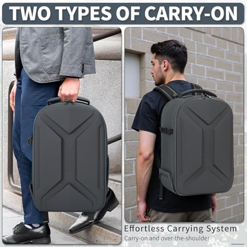 Camera Backpack, Hardshell DSLR Photography Camera Bag with Rain Cover, Waterproof Hard Shell Camera Case with Tripod Holder & 15.6" Laptop Compartment Compatible with Canon/Nikon/Sony/DJI Mavic Drone - color: Grey