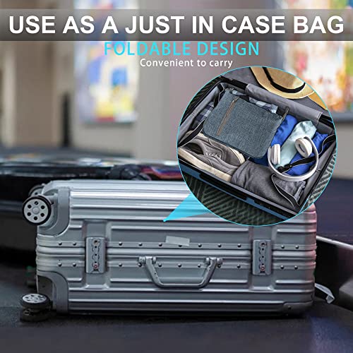 Vomgomfom 65L/85L/115L Foldable Travel Duffle Bag, Lightweight Checked Luggage with Shoe Compartment, Water-Resistant Weekender Overnight Bag for Men & Women - color: C Blue, size: 115L