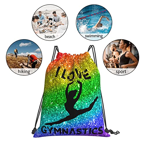 Gymnastics Drawstring Backpack Gym String Bag Drawstring Sackpack Sport For Womens Mens - color: A2 Gymnastics