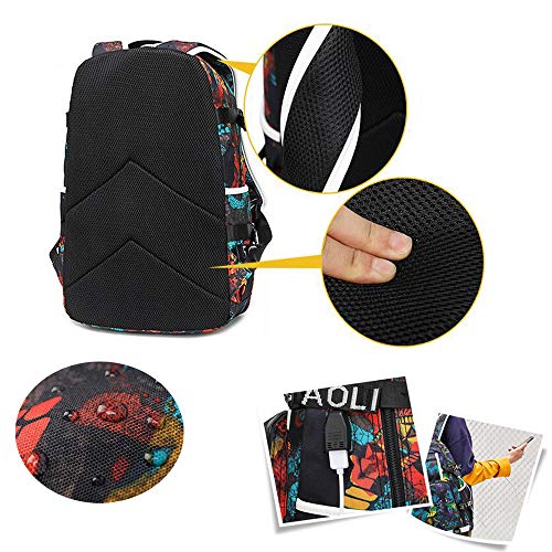 Basketball Player 30 Multifunction Backpack Travel Laptop Fans bag For Men Women - color: Red - 2