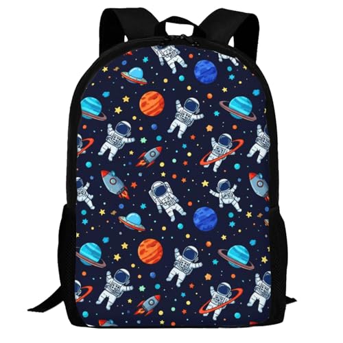 Breathable Outdoor Daypack Space Astronaut Planet, Durable Anti Theft Travel Backpack Adjustable Strap Shoulder Bag for Hiking Camping City Walking - color: Design (427)