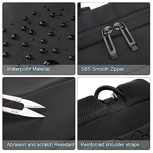 AUGUR Business Slim Backpack for Men Women 15.6 inch Water Resistant Laptop Backpack with USB Charger Computer Notebooks Lightweight Small Backpacks For School/Travel/Business/Work/College Bag - color: 1505 15.6 Inch Black
