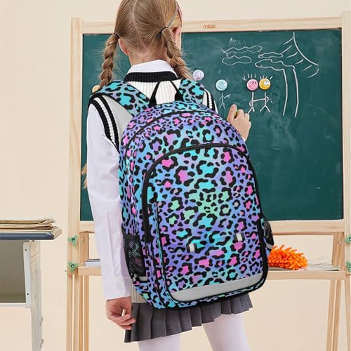 ALAZA Leopard Print Cheetah Purple Laptop Backpack Purse for Women Men Travel Bag Casual Daypack with Compartment & Multiple Pockets - color: Leopard