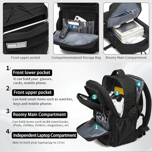 Wotony Military Tactical Backpack for Men Waterproof Daypack 3 Day Assault Pack Laser-Cut MOLLE Webbing Design with Water Bottle Holder Black Small Tactical Assault Bag (Blue, 30L) - color: Blue, size: 30L