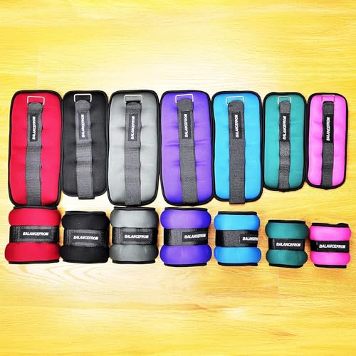 Fitvids Fully Adjustable Ankle Wrist Arm Leg Weights, 1-20LBS, Multiple Options - style: 3 lbs each (6-lb pair), Gray