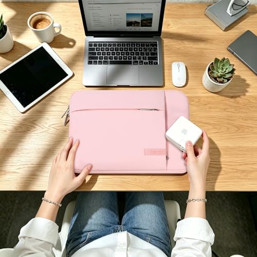 Lacdo 13 inch Laptop Sleeve Case for 13 inch MacBook Air M5 A3449 (2026), M4 A3240 2025, M3 A3113, M2 A2681, M1 A2337 | 13" MacBook Neo A18 Pro A3404 (2026) | iPad Air/Pro 13 M5 Computer Bag, Pink - color: Pink, size: New MacBook Air/Neo/Pro 13 Inch