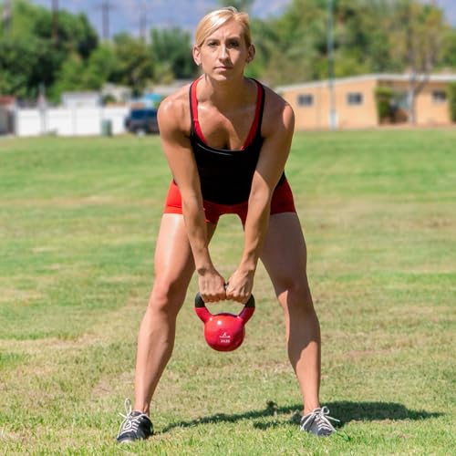 ProsourceFit Vinyl Coated Cast Iron Kettlebells for Full Body Fitness Workouts - size: 20.0 Pounds