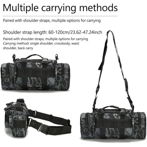 Deployment Bag Waist Tactical Pack Small Sling Pack Hand Carry Handlebar Bag (Military Green) - color: Military Green