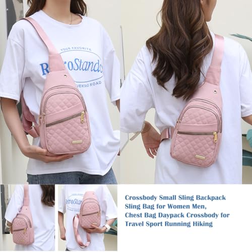 Crossbody Small Sling Backpack Sling Bag for Women Men, Chest Bag Daypack Crossbody for Travel Sport Running Hiking (Yellow) - color: Yellow
