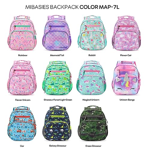 mibasies Toddler Backpack for Girls 2-4: Cute Kids Backpacks for Girls - Preschool Kindergarten Backpack - Mermaid Tail Purple - color: Mermaid Tail, style: Toddler-12"h(not Fit Folder)