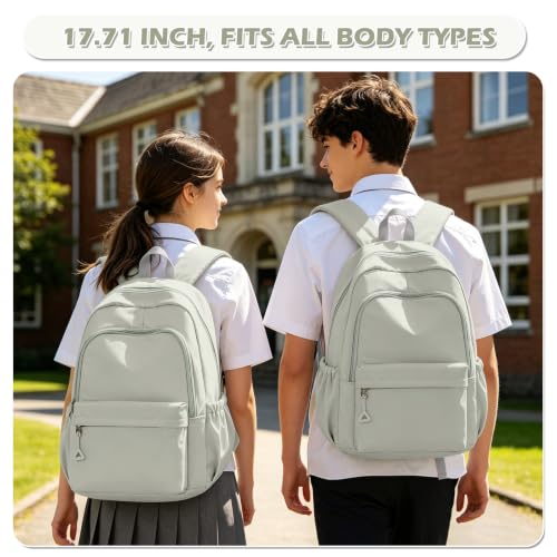 suwasp Casual Laptop Backpack for Women Men Waterproof Lightweight Backpacks Bag 15.6inch Laptop Daypack Large Capacity Backpack, Light Green - color: Light Green-m