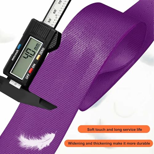 ZINZ 60 Inch Shoulder Strap with Removable Ultra-Thick Pad, Adjustable Buckles Shoulder Crossbody Strap for Luggage Bag - color: Purple