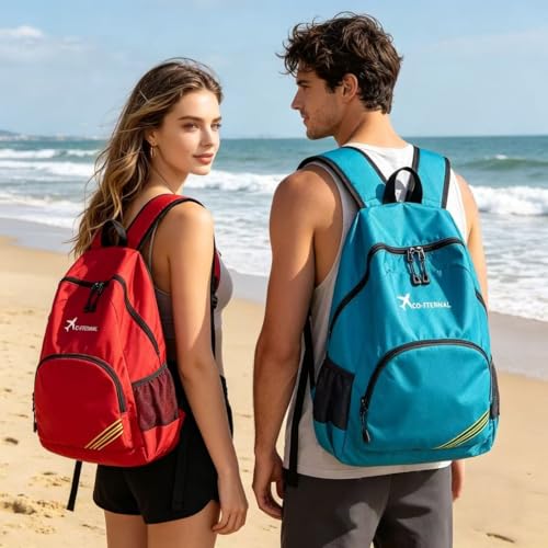 Geboldil Men's and women's waterproof backpack traveling backpack blue - color: Blue