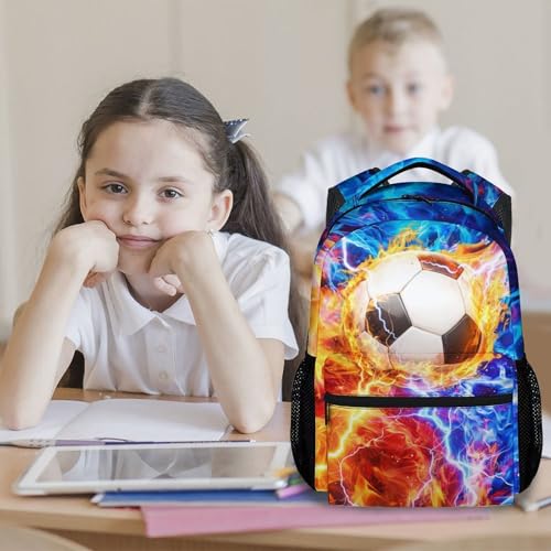 Soccer Backpack for Boys - 17 Inch School Bookbag Kids Elementary Middle Kindergarten Students
