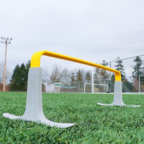 Meister ZoomFlex Agility Hurdles w/Carry Bag - Flex-Safe Modular Speed Training - color: Electric Yellow