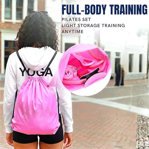 Pilates Kit for Women 17 Pieces – Premium Pilates Equipment Set with Magic Circle Ring, Yoga Ball, 5 Resistance Bands, Stretching Strap & More | Full Body Toning | Fitness Gift for Her