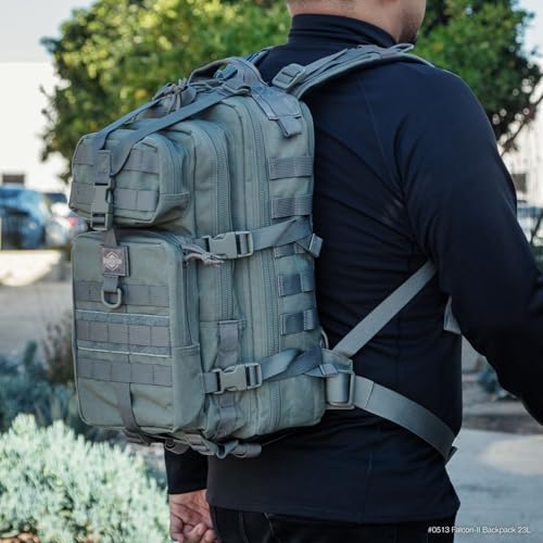 MAXPEDITION Falcon-II Backpack, 23L Tactical Backpack, Survival Pack, Bug Out Bag, MOLLE Go Bag for EDC, 0513 - color: Foliage Green