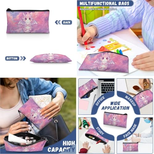 Kids' Backpacks 3 PCS School-Bag Cute Cartoon Axolotl Backpack for Girls 17 Inch Bookbag with Lunch Bag Pencil Case Set Travel Daypack Satchel with Adjustable Strap - color: Axolotl Pink