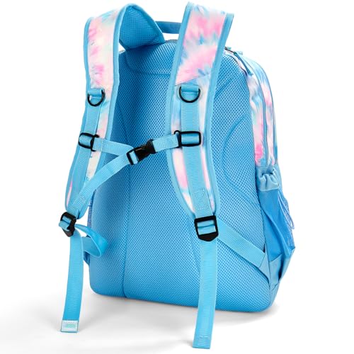 Choco Mocha Butterfly Backpack for Teen Girls, Travel School Backpack for Girls Middle School Large Bookbag 18 Inch, Blue - color: Butterfly-blue