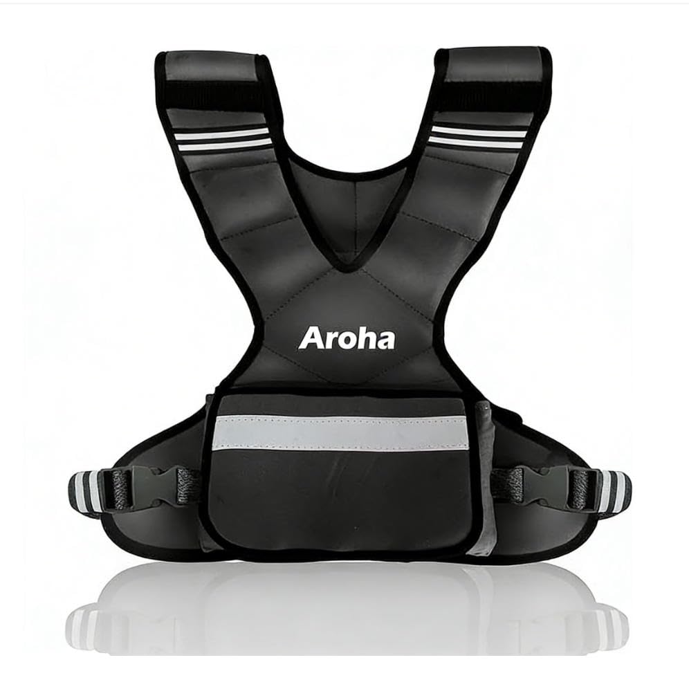 1 Piece1 Pcs Weight Vest for Women & Men, Black Adjustable 4-10lb/11-20lb/20-32lb Vest 1 Pack