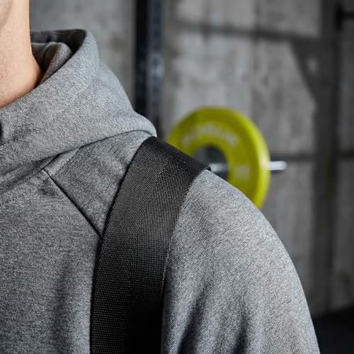 Waterproof Drawstring Backpack Gym Bag for Men Women, Lightweight Sports Cinch Sack with Front Pocket & Side Mesh Pockets, Large Capacity Durable String Bag for Gym Workout Travel Beach Swimming Black