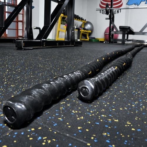 Fitvids Battle Rope 1.5Inch 2 Inch Diameter Poly Dacron 30 FT, 40 FT, 50 FT Length, Heavy Ropes for Home Gym and Workout - style: 2-Inch, 30FT