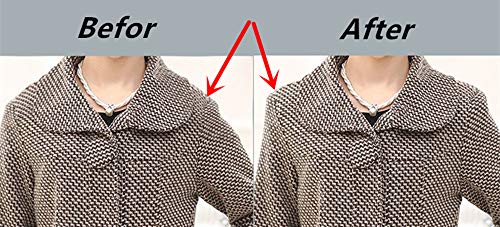 YEQIN Covered Set-in Shoulder Pads (2 Pcs White + 2 Pcs Black) - color: 2pc White + 2pc Black