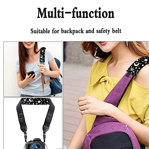 Forchrinse Moon and Star Pattern 2 PCS Auto Seat Belt Cover Strap Shoulder Pad for for Car,Truck,SUV,Backpack,Shoulder Bag - color: Moon Star