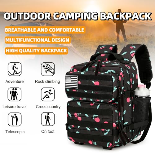 9L Mini Tactical Backpack for Men and Women Tactical Backpack Small for Hiking Small Tactical Bag Fitness Pack - color: Cherry