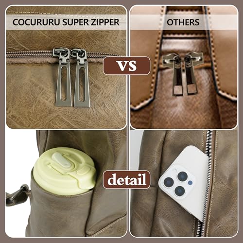 Women Backpack Purse PU Leather Anti-theft Casual Shoulder Bag Fashion Ladies Satchel Bags - color: Smoky Gray, size: Medium